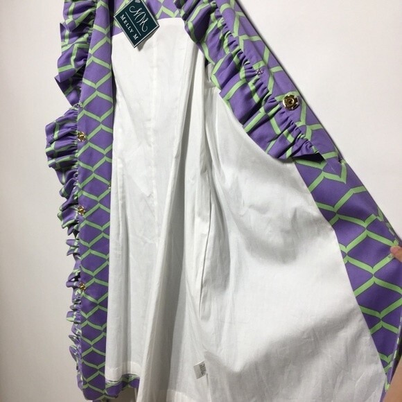 Melly M Riverside Ruffle Printed Wrap Dress 8 NWT - Picture 9 of 13